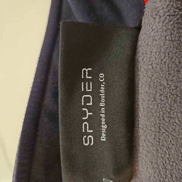 Spyder Soft Shell 1/4 Zip Fleece Pullover Sweater Jacket Mens Size XL Black Gray - Picture 8 of 14